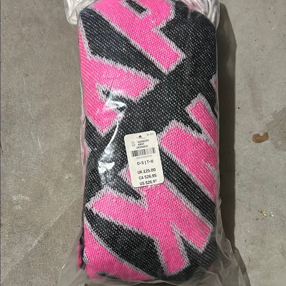 PINK Victoria's Secret Pink and Black Geometric Scarf